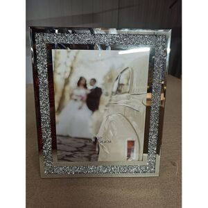 Biznest (8x10 inch) Crushed crystals photo frame silver mirrored Biznest (8x10 inch) Crushed crystals photo frame silver mirrored