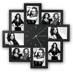 Zep Trieste Black Multi Aperture Frame and Clock for 8 6x4 Photos, 4.5 x 53 x 53 Zep Trieste Black Multi Aperture Frame and Clock for 8 6x4 Photos, 4.5 x 53 x 53
