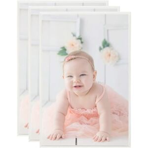 vidaXL 3x Photo Frames Collage for Wall Silver 50x70cm MDF Decor Picture Frame vidaXL 3x Photo Frames Collage for Wall Silver 50x70cm MDF Decor Picture Frame