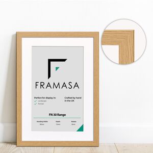 Unbranded (Oak Frame White Mount, A2 Pic (A1 Frame)) Oak Photo Frames With Mounts Flat Woo Unbranded (Oak Frame White Mount, A2 Pic (A1 Frame)) Oak Photo Frames With Mounts Flat Woo