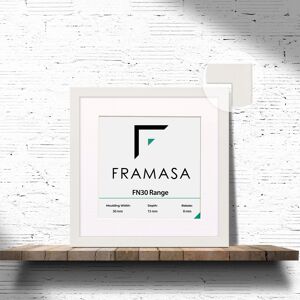 Unbranded (White Frame White Mount, 60x60CM Pic (70x70CM Frame)) White Photo Frames With M Unbranded (White Frame White Mount, 60x60CM Pic (70x70CM Frame)) White Photo Frames With M