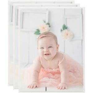 vidaXL 3x Photo Frames Collage for Wall Silver 40x50cm MDF Decor Picture Frame vidaXL 3x Photo Frames Collage for Wall Silver 40x50cm MDF Decor Picture Frame