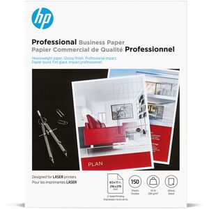HP Professional Business Paper Glossy 8.5x11 in 52 lb 150 sheets works with lase HP Professional Business Paper Glossy 8.5x11 in 52 lb 150 sheets works with lase