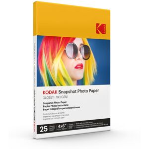Kodak Photo Paper Gloss 4 X 6 SNAPSHOT 25 count 48lb-180 g/m 2-8.5MIL Kodak Photo Paper Gloss 4 X 6 SNAPSHOT 25 count 48lb-180 g/m 2-8.5MIL