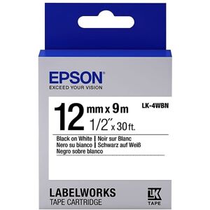 Epson LabelWorks Standard LK Replaces LC Tape Cartridge ~1/2 Black on White LK-4 Epson LabelWorks Standard LK Replaces LC Tape Cartridge ~1/2 Black on White LK-4