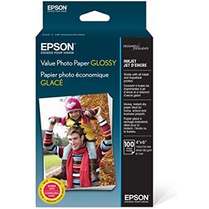 Epson Value Photo Paper Glossy 4x6 100 Sheets S400034 Epson Value Photo Paper Glossy 4x6 100 Sheets S400034
