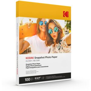 Kodak Photo Paper Gloss 8.5 X 11 SNAPSHOT 100 count 48lb-180 g/m 2-8.5MIL (4130 Kodak Photo Paper Gloss 8.5 X 11 SNAPSHOT 100 count 48lb-180 g/m 2-8.5MIL (4130