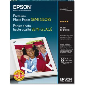 Epson : Semi-Gloss Premium Photo Paper 8-1/2 x 11 20 Sheets per Pack Epson : Semi-Gloss Premium Photo Paper 8-1/2 x 11 20 Sheets per Pack
