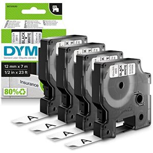 Dymo Authentic D1 Labels Black Print on White 12mm x 7m Self-Adhesive Labe Dymo Authentic D1 Labels Black Print on White 12mm x 7m Self-Adhesive Labe