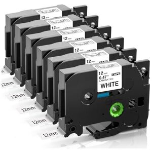 COLORWING 6 x Replacement for Brother P Touch Tape 12mm 0.47 Laminated TZe-231 TZ231 Label COLORWING 6 x Replacement for Brother P Touch Tape 12mm 0.47 Laminated TZe-231 TZ231 Label