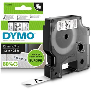 Dymo Authentic D1 Labels Black Print on White Tape 12 mm x 7 m Self-Adhesi Dymo Authentic D1 Labels Black Print on White Tape 12 mm x 7 m Self-Adhesi