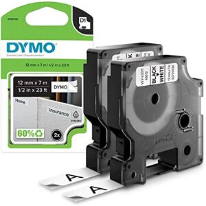 Dymo Authentic D1 Labels Black Print on White 12mm x 7m Self-Adhesive Labe Dymo Authentic D1 Labels Black Print on White 12mm x 7m Self-Adhesive Labe