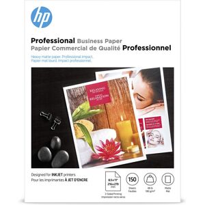 HP Professional Business Paper Matte 8.5x11 in 48 lb 150 sheets works with inkje HP Professional Business Paper Matte 8.5x11 in 48 lb 150 sheets works with inkje