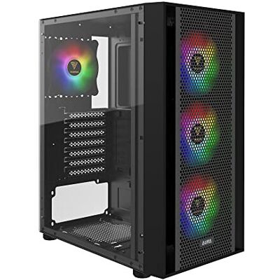Gamdias ZEUS ATX Mid Tower Gaming Computer PC Case with Side Tempered Glass, 4X 120mm AR Gamdias ZEUS ATX Mid Tower Gaming Computer PC Case with Side Tempered Glass, 4X 120mm AR