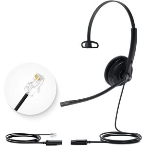 Yealink Phone Headsets for Office Phones YHS34 Lite QD to RJ9 Wired Headset Comp Yealink Phone Headsets for Office Phones YHS34 Lite QD to RJ9 Wired Headset Comp