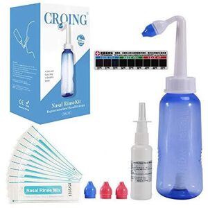 CROING - 40 x Salt +1x Sinus Rinse Bottle (300ml) +1 x Thermometer Sticker+ 1 x CROING - 40 x Salt +1x Sinus Rinse Bottle (300ml) +1 x Thermometer Sticker+ 1 x