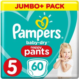 Pampers Baby-Dry Nappy Pants Size 5, 60 Nappy Pants Pampers Baby-Dry Nappy Pants Size 5, 60 Nappy Pants