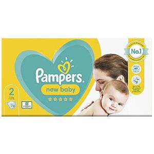 Pampers Size 2 New Baby Baby Nappies, 76 Count, Baby Essentials For Newborn (4-8 Pampers Size 2 New Baby Baby Nappies, 76 Count, Baby Essentials For Newborn (4-8