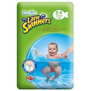 Huggies Little Swimmers Disposable Swim Nappies Size 3-4, Pack of 12 Huggies Little Swimmers Disposable Swim Nappies Size 3-4, Pack of 12