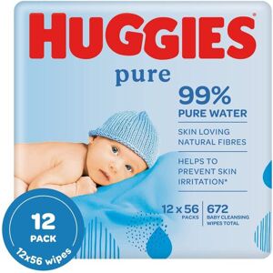 Huggies Pure Baby Wipes - 12 Packs (672 Wipes) Natural Wet Wipes, Fragrance-Free Huggies Pure Baby Wipes - 12 Packs (672 Wipes) Natural Wet Wipes, Fragrance-Free