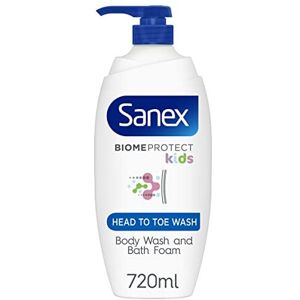 Sanex BiomeProtect Kids Head to Toe Wash 720ml, Gently Cleanses Hair & Delicate Sanex BiomeProtect Kids Head to Toe Wash 720ml, Gently Cleanses Hair & Delicate