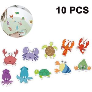Unbranded 10 Pcs Anti-slip Stickers Bathtub Stickers Sea Animals Shape For Kids Unbranded 10 Pcs Anti-slip Stickers Bathtub Stickers Sea Animals Shape For Kids
