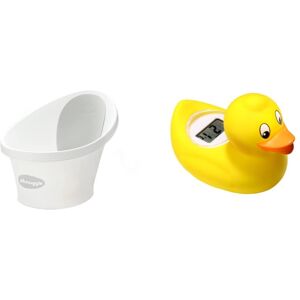Shnuggle Baby Bath with Plug White with Grey backrest & TensCare Digi Duckling Digital Wa Shnuggle Baby Bath with Plug White with Grey backrest & TensCare Digi Duckling Digital Wa