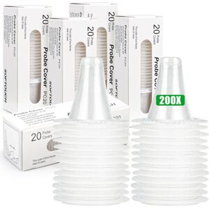 MOEGFY 200 Pcs Ear Thermometer Probe Covers, Refill Caps Replacement Lens Filter Protec MOEGFY 200 Pcs Ear Thermometer Probe Covers, Refill Caps Replacement Lens Filter Protec