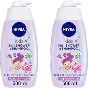 NIVEA Kids 3in1 Shower, Shampoo & Conditioner Tear Free + Easy Combing Magic Ber NIVEA Kids 3in1 Shower, Shampoo & Conditioner Tear Free + Easy Combing Magic Ber