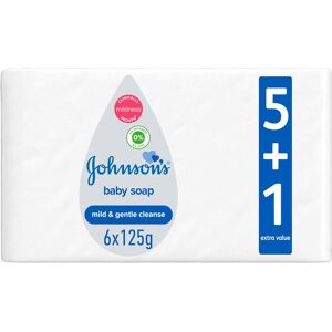 Unbranded Johnson's Baby Soap Mild & Gentle Cleanse 125g Pack Of 6 Leaves Baby's Skin Fee Unbranded Johnson's Baby Soap Mild & Gentle Cleanse 125g Pack Of 6 Leaves Baby's Skin Fee