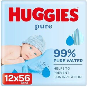 Huggies Pure, Baby Wipes, 12 Packs (672 Wipes Total) - Natural Wet Wipes for Sensitive S Huggies Pure, Baby Wipes, 12 Packs (672 Wipes Total) - Natural Wet Wipes for Sensitive S