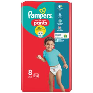 Pampers Baby-Dry Nappy Pants Size 8, 14 Nappies, 19kg+, Carry Pack Pampers Baby-Dry Nappy Pants Size 8, 14 Nappies, 19kg+, Carry Pack