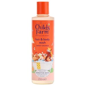 Childs Farm Kids Hair & Body Wash, Sweet Orange Tear-free, Gently Cleanses S Childs Farm Kids Hair & Body Wash, Sweet Orange Tear-free, Gently Cleanses S