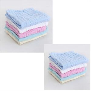 Unbranded (As show, One size) Washcloth Baby Muslin Baby Cloth 10 Pieces for Sensitive Ski Unbranded (As show, One size) Washcloth Baby Muslin Baby Cloth 10 Pieces for Sensitive Ski