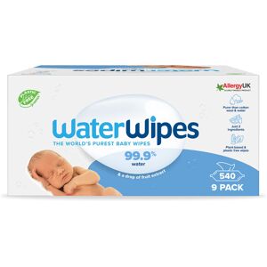 WaterWipes Baby Wipes 9x60 Pack Sensitive Newborn Biodegradable Unscented, 99.9% WaterWipes Baby Wipes 9x60 Pack Sensitive Newborn Biodegradable Unscented, 99.9%
