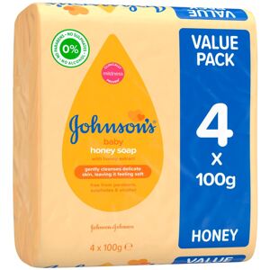 Johnson's Baby Soap with Honey, 100 g, Pack of 4 Johnson's Baby Soap with Honey, 100 g, Pack of 4