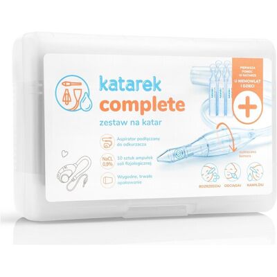 DUNA SP. Z O.O. KATAREK COMPLETE Runny nose aspirator & saline solution - 5x5ml DUNA SP. Z O.O. KATAREK COMPLETE Runny nose aspirator & saline solution - 5x5ml