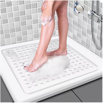 ASPIRE HOMEWARE (53 x 53 cm- Square Bath/Shower Mat, Crystal) Anti Slip Shower Mat Soft Baby Bat ASPIRE HOMEWARE (53 x 53 cm- Square Bath/Shower Mat, Crystal) Anti Slip Shower Mat Soft Baby Bat
