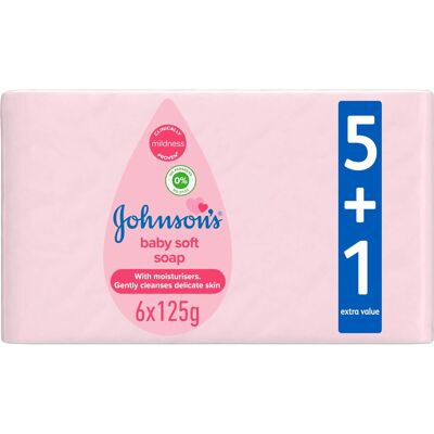 Unbranded Johnson's Baby Soft Soap With Moisturisers, Gently Cleanses Delicate Skin 125g P Unbranded Johnson's Baby Soft Soap With Moisturisers, Gently Cleanses Delicate Skin 125g P