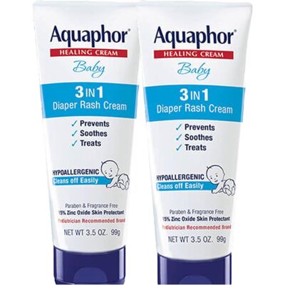 Aquaphor Baby Diaper Rash Cream 3-in-1 Diaper Rash Relief 3.5 Oz Tube Pack of Aquaphor Baby Diaper Rash Cream 3-in-1 Diaper Rash Relief 3.5 Oz Tube Pack of