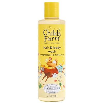 Childs Farm Kids Hair & Body Wash - Watermelon & Pineapple, Tear-Free, Gentle Cl Childs Farm Kids Hair & Body Wash - Watermelon & Pineapple, Tear-Free, Gentle Cl