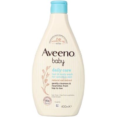 3 x Aveeno Baby Daily Care Hair & Body Wash 400ml 3 x Aveeno Baby Daily Care Hair & Body Wash 400ml