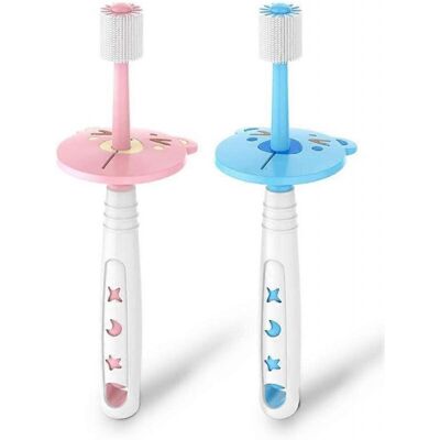 Unbranded Baby Toothbrush with 360 Soft Silicone Bristles, Toddler Toothbrush for Age 0-4 Unbranded Baby Toothbrush with 360 Soft Silicone Bristles, Toddler Toothbrush for Age 0-4