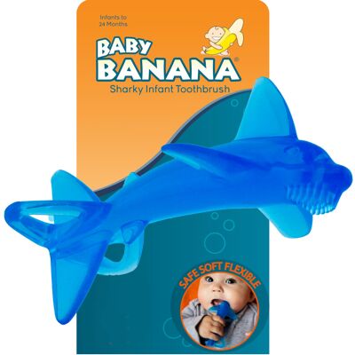 The Original Baby Banana Sharky Toothbrush Teether Toy Made in USA Family-Owne The Original Baby Banana Sharky Toothbrush Teether Toy Made in USA Family-Owne