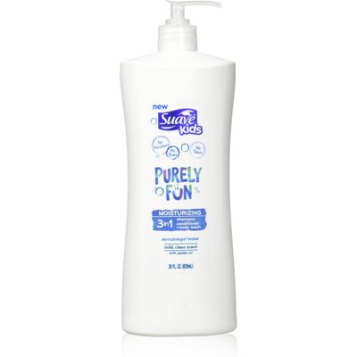 Suave Kids 3 In 1 Shampoo + Conditioner+ Body Wash Purely Fun, 28 Ounce(Packagin Suave Kids 3 In 1 Shampoo + Conditioner+ Body Wash Purely Fun, 28 Ounce(Packagin