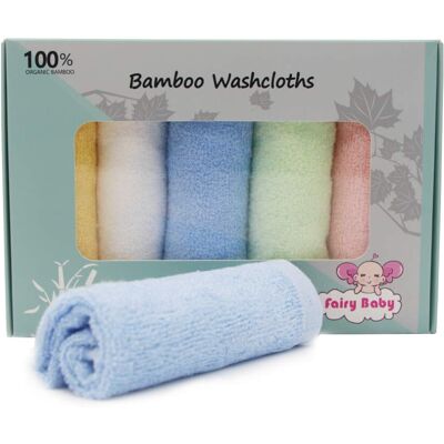 Fairy Baby Washcloths 100% Organic Bamboo Bath Washcloth Reusable Face Towels Anti-Bac Fairy Baby Washcloths 100% Organic Bamboo Bath Washcloth Reusable Face Towels Anti-Bac