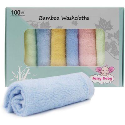 Fairy Baby Washcloths 100% Organic Bamboo Bath Washcloth Reusable Face Towels Anti-Bac Fairy Baby Washcloths 100% Organic Bamboo Bath Washcloth Reusable Face Towels Anti-Bac