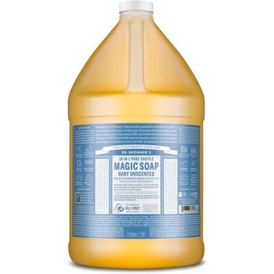 Dr Bronner's 18-in-1 Baby Unscented Pure Castile Liquid Soap, Made with Organic Dr Bronner's 18-in-1 Baby Unscented Pure Castile Liquid Soap, Made with Organic
