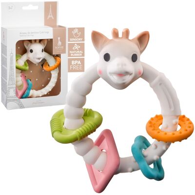 Sophie la Girafe? Sensory Teething Ring ? 100% Natural Rubber, Multi-Textured Ba Sophie la Girafe? Sensory Teething Ring ? 100% Natural Rubber, Multi-Textured Ba