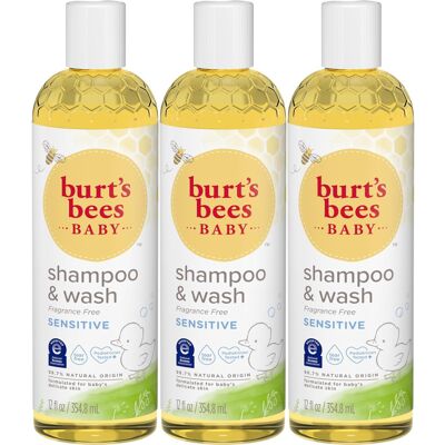 Burts Bees Baby Shampoo & Wash, Fragrance Free & Tear Free Baby Soap - 12 Ounce Burts Bees Baby Shampoo & Wash, Fragrance Free & Tear Free Baby Soap - 12 Ounce